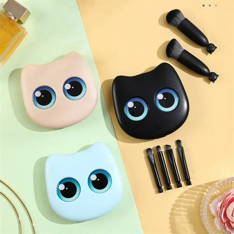 6 pçs mini pincéis de maquiagem conjunto pincéis de maquiagem de viagem portátil pó cosmético fundação blush mistura corretivo compõem pincéis