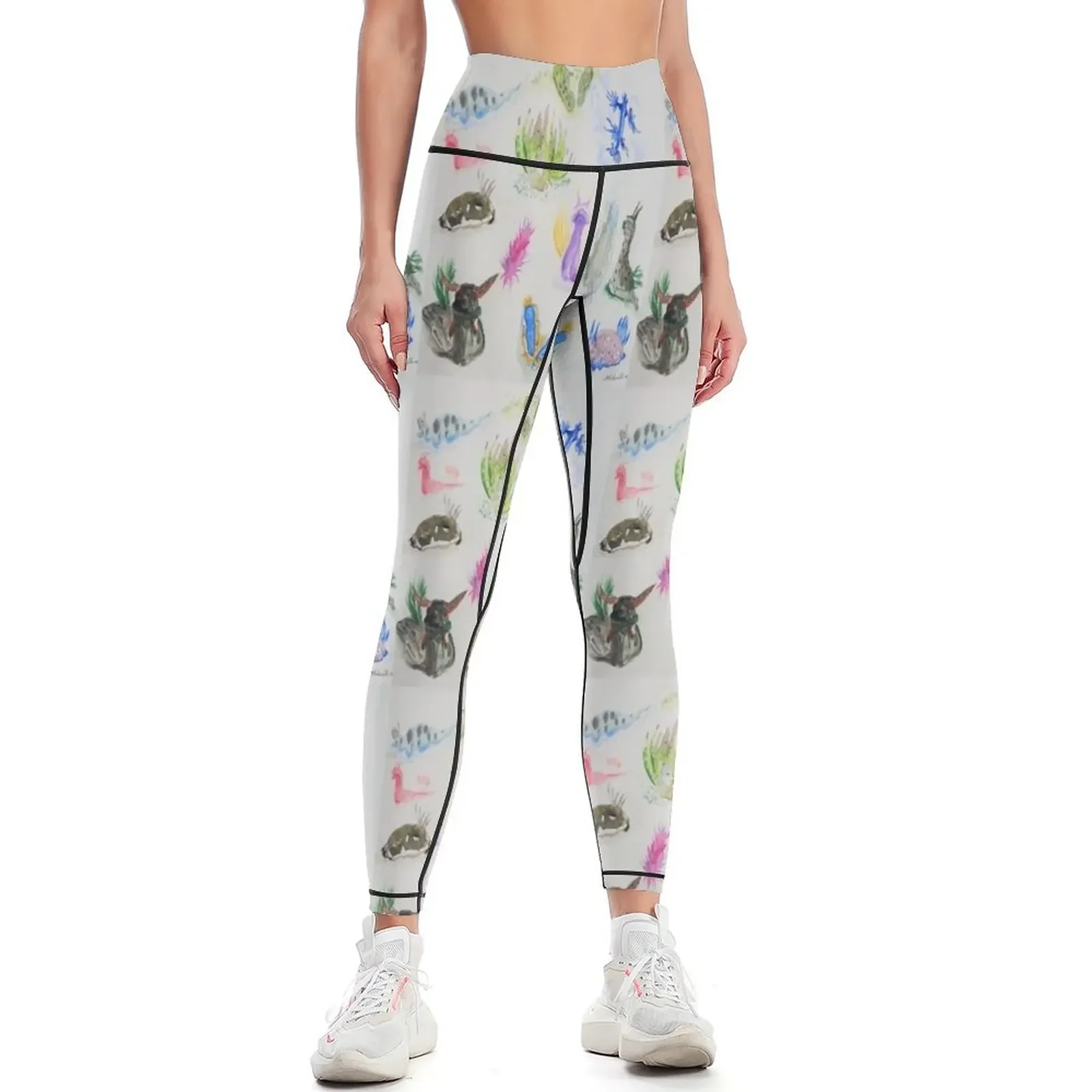 

World of Nudibranches Sea slugs and ocean creatures Leggings Sweatpants sports for sports shirts gym Womens Leggings