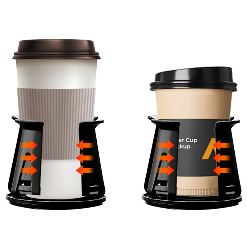 

1/2Pcs Car Beverage Holder Adhesive Cup Storage Rack Car Cup Bottle Holder Multifunction Drink Rack Auto Accessories Black