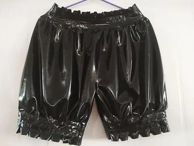 

100% Latex Rubber Handsome Black Man Brief Short Underwear With lace XXS-XXL