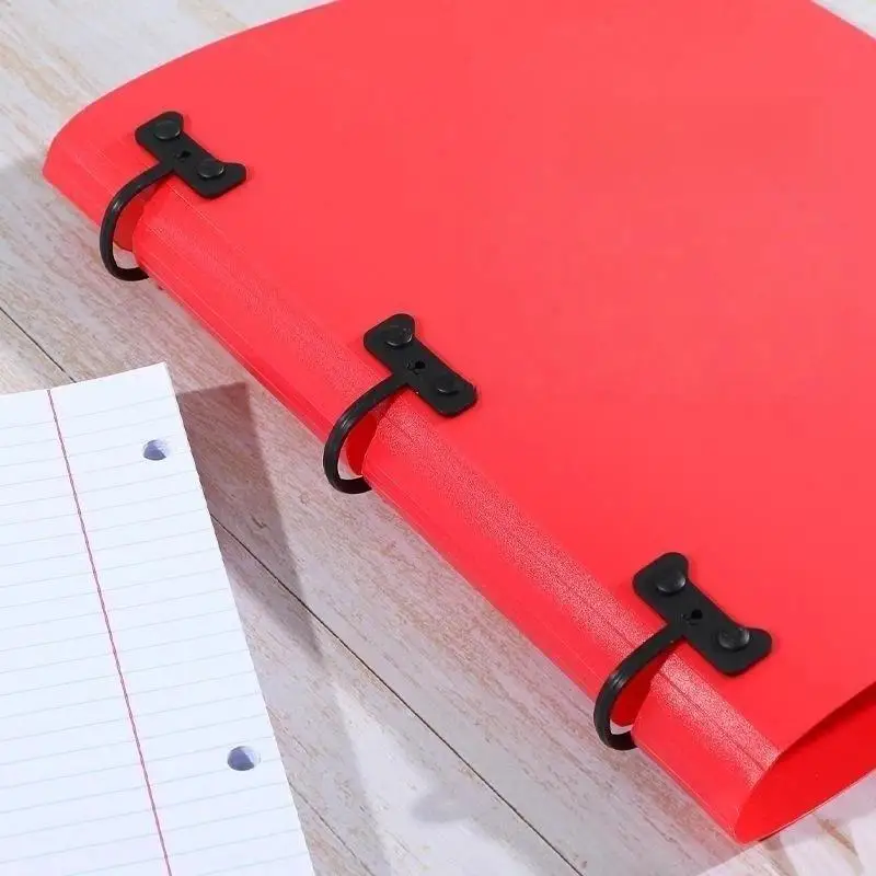 3 Hole Binder Folder A4 Compatible Foldable Thick Loose Leaf Notebook Durable Document Organizer for Home Office School Daily U