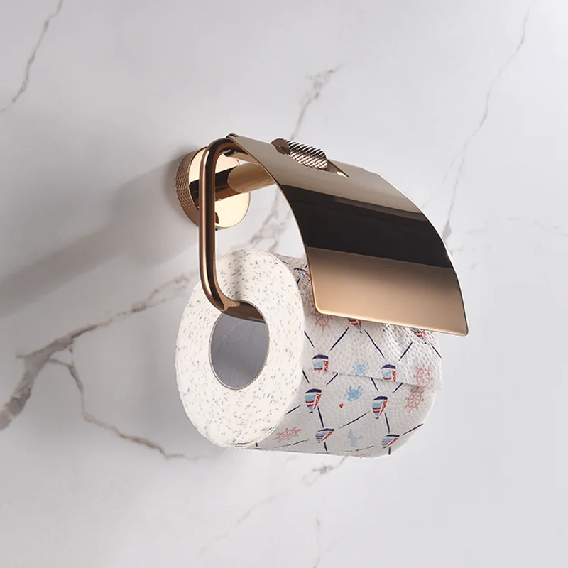 Rose Gold Wall Mount Prateleira Set, Hardware Banho Sanitário, Suporte De Papel, Barra De Toalha, Trilho De Cremalheira, Robe Hook, Cabide,