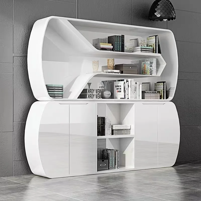 

Итальянский минималистичный книжный шкаф, картотека, современный шкаф-витрина, простой фон, офисный шкаф для хранения, мебель для дома FYBK