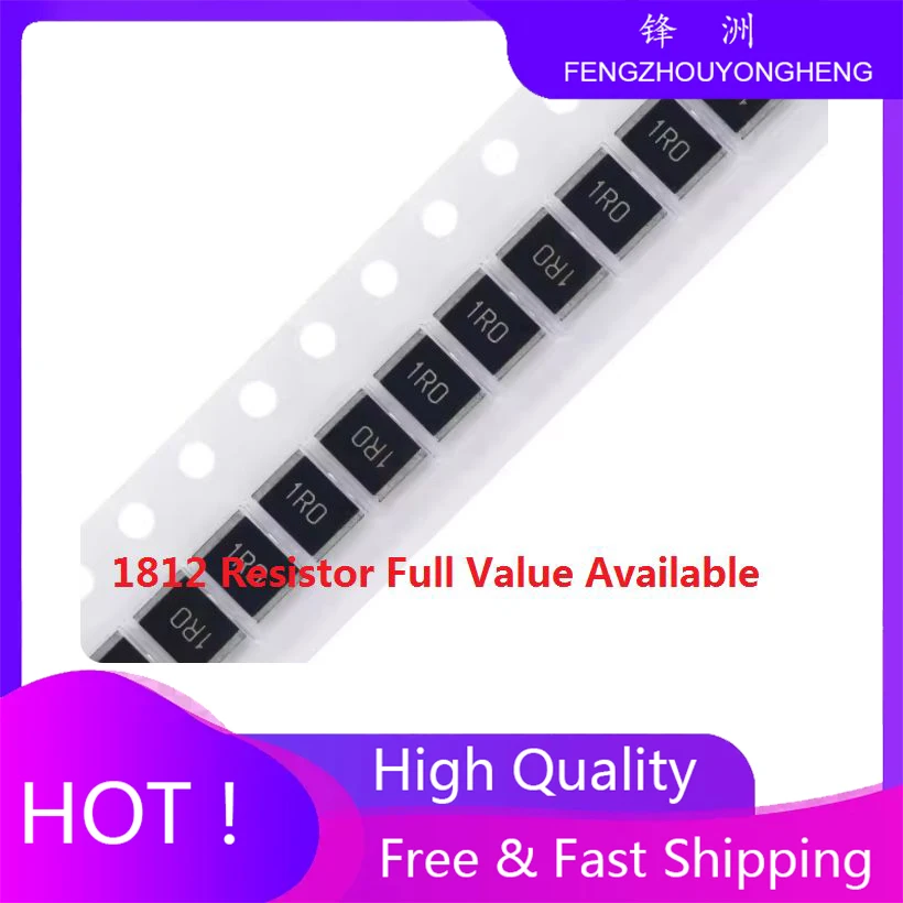 السفينة حرة 50 قطعة 1812 1K 2.2K 10K 100K 0R 10K أوم 5%s SMD رقاقة المقاوم 0R ~ 10M 1/2W 10R 100R 220R 330R 470 أوم 1R.5/6/7/8/9/R/K #2