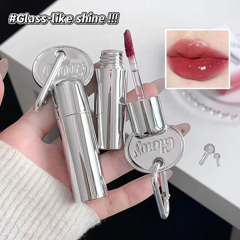 Bily Bear key water light mirror face lip glaze, moisturizing essence lip care, suitable for autumn and winter birthday party