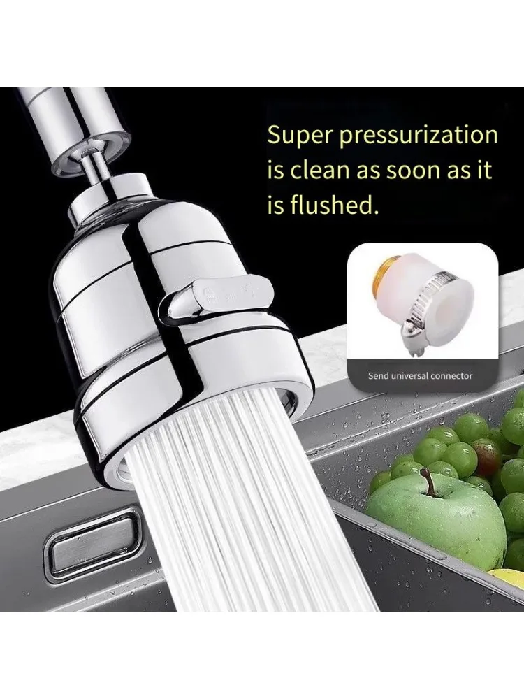

Kitchen Faucet Sprinkler, Water-Saving Extended Rotatable Splash-Proof Nozzle Spray Extender