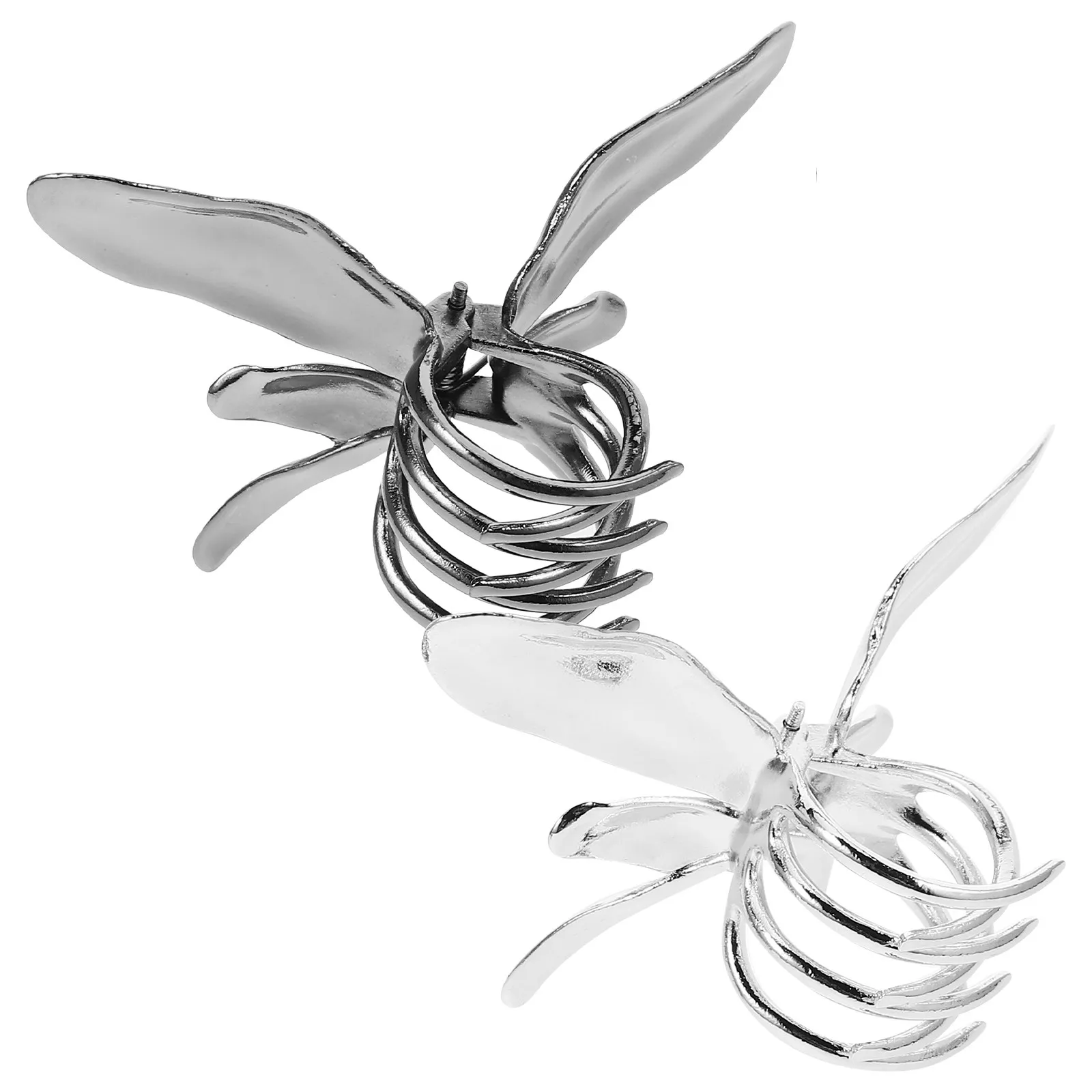 

2Pcs Metal Butterfly Claw Clips Strong Hold Hair Clamps Styling Clips for Women Ponytail Holder Decorative Hair Accessories