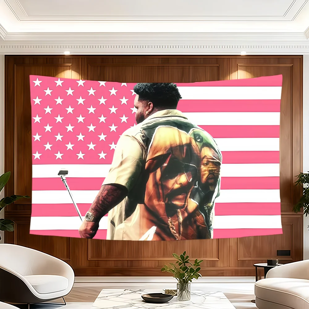 Singer Rod Wave Flagge, dekorative Banner, geeignet für Outdoor-Camping, Familienfeiern und Gartenwände, Geschenk – Detail 7