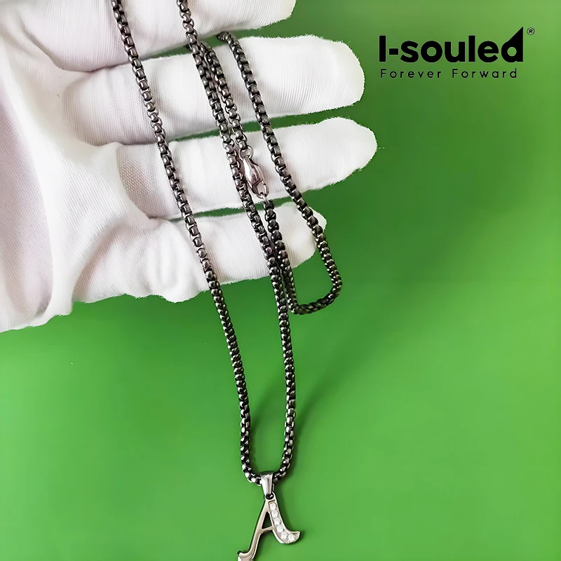 Titanium Initial Necklace for Women Custom Letter Pendant Hypoallergenic Dainty Layering Chain Gift 26 Alphabet Options