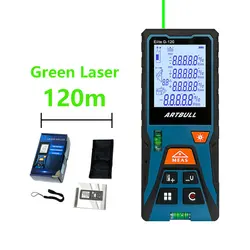 ARTBULL Green telemetro Laser 120m 50m misuratore di distanza nastro telemetro misurazione strumento nastro digitale