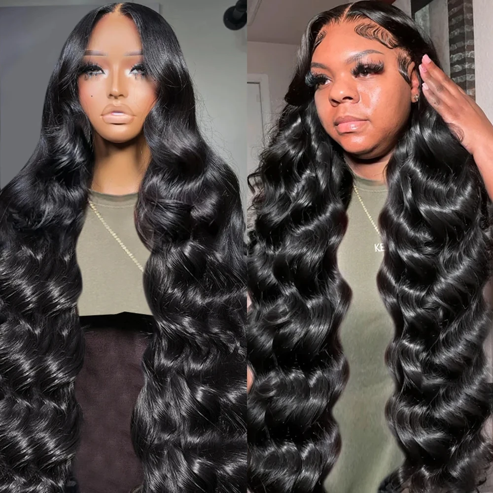 

13x6 Body Wave Lace Frontal 220 Density Human Hair Wig 28 30 Inch HD Transparent 13x4 Lace Front Wigs Brazilian For Women