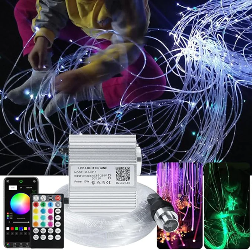 Fiber Optic Star Light Twinkle RGBW  Kit Smart app Car Roof Starry Meteor sky Ceiling Shooting LED Combination lamp Cable Effect