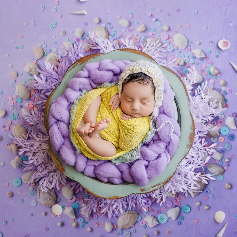 Newborn Props Baby Wooden Props For Photography Multicolor Photography Props Flower Pot