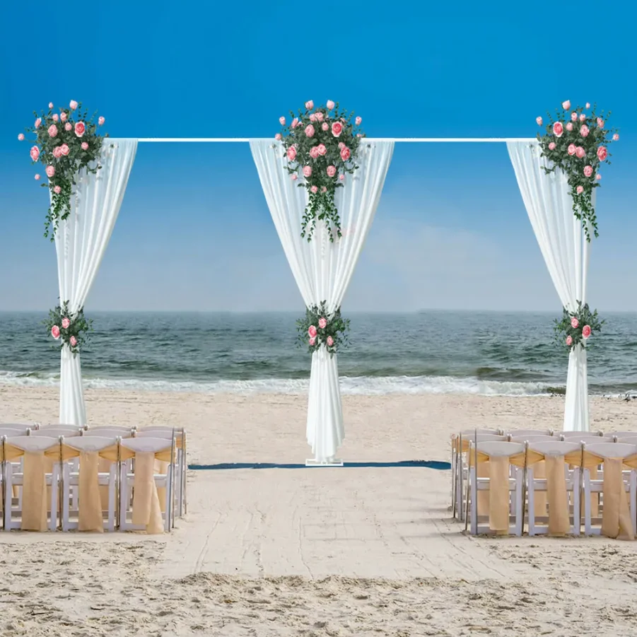 10x20ft Wedding Arch Stand Square Metal Curtain Stand for Ceremony Party