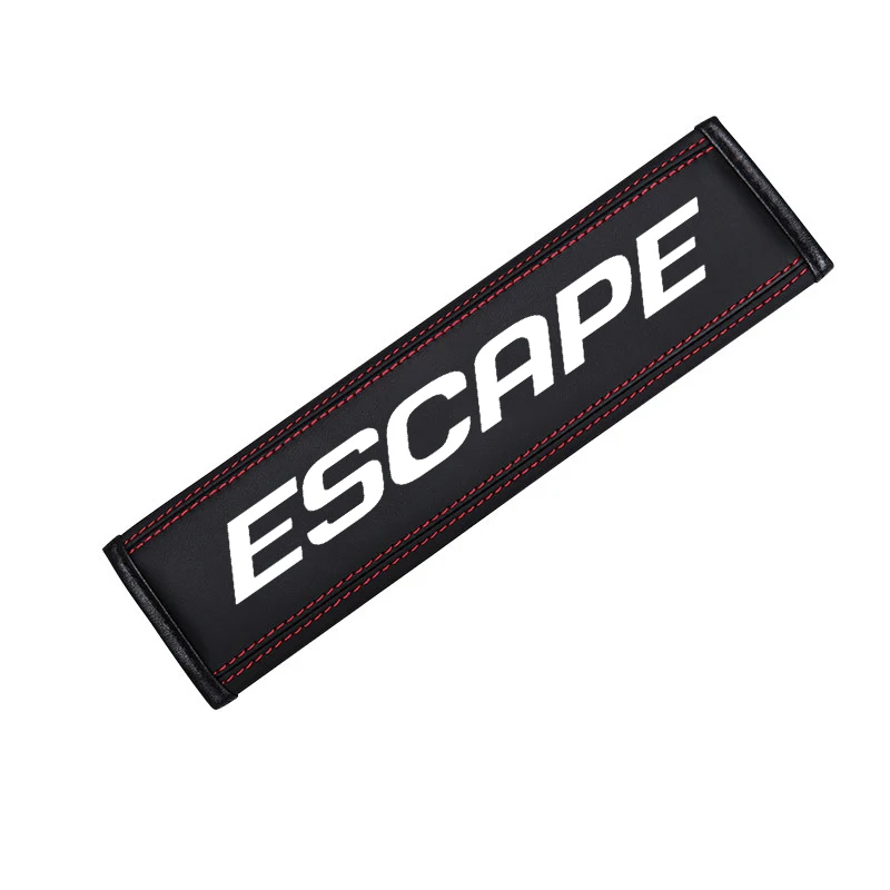 For FORD ESCAPE EXPLORER EcoSport FUSION Focus Fiesta PUMA Top leather material automotive seat belt cover shoulder protector