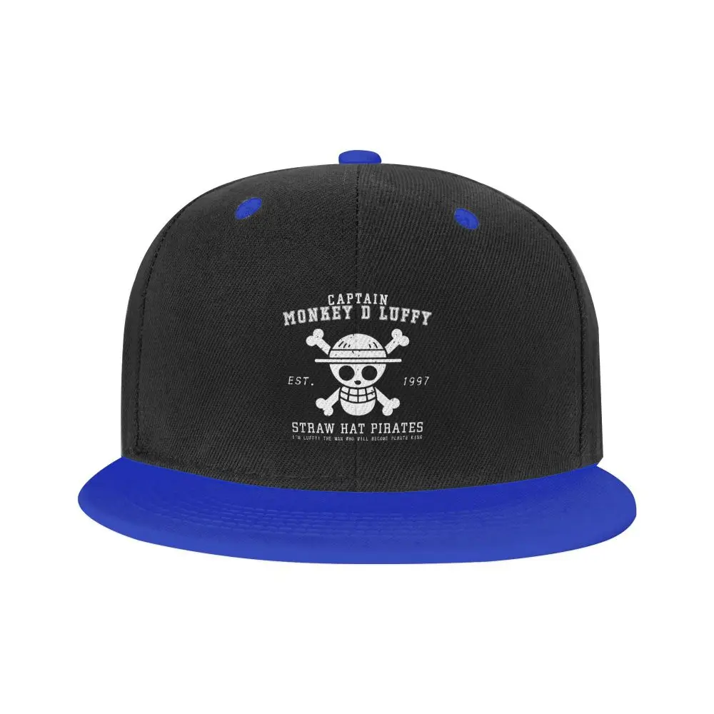 Um pedaço 1 capitão macaco d luffy snapback boné colorido bonés de beisebol chapéu all-match ajustável