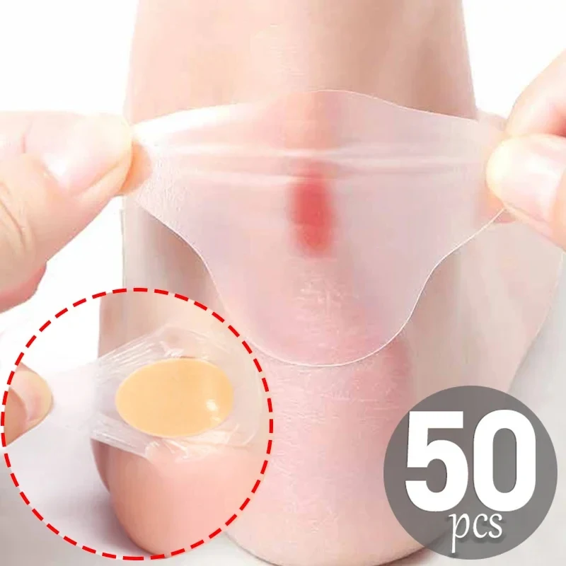 10-50PCS Gel Shoes Stickers Soft Hydrocolloid Pads Relief Pain Blisters Bunions Corns Calluses Friction Pressure Heel Pain Patch