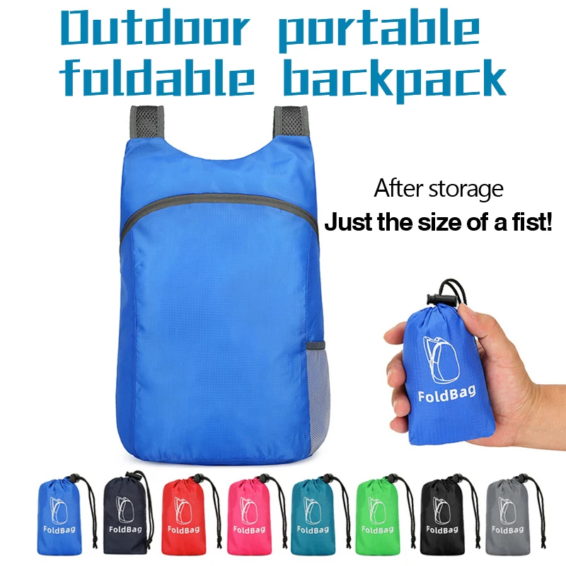 20L Lightweight Packable Backpack Foldable Ultralight Outdoor Folding Backpack Travel Daypack Bag Sports Daypack For Men Women