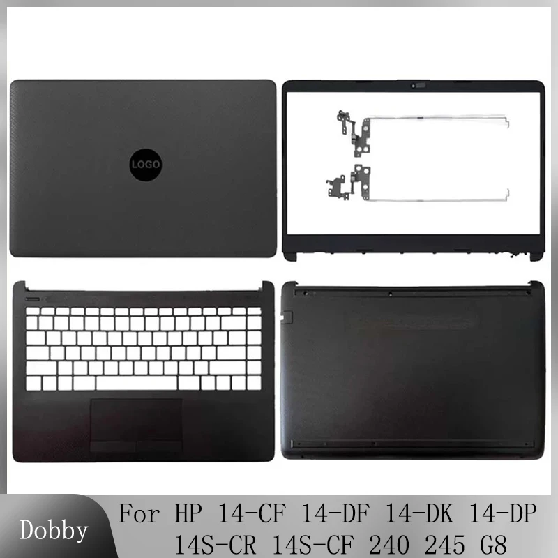 

New For HP 14-CF 14-DF 14-DK 14-DP 14S-CR 14S-CF 240 245 G8 Laptop LCD Back Cover Front Bezel Palmrest Bottom Case Hinges Black