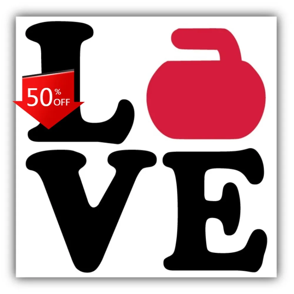 

Love Curling Sport Funny Car Laptop Window Bumper Waterproof Vinyl Decal Decoration Funny Vintage Aesthetic Vintage Cool