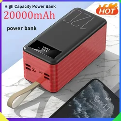 New 20Ah Large Capacity Power Bank 65W Super Fast Charging Portable Charger External Battery Pack for IPhone Xiaomi Huawei