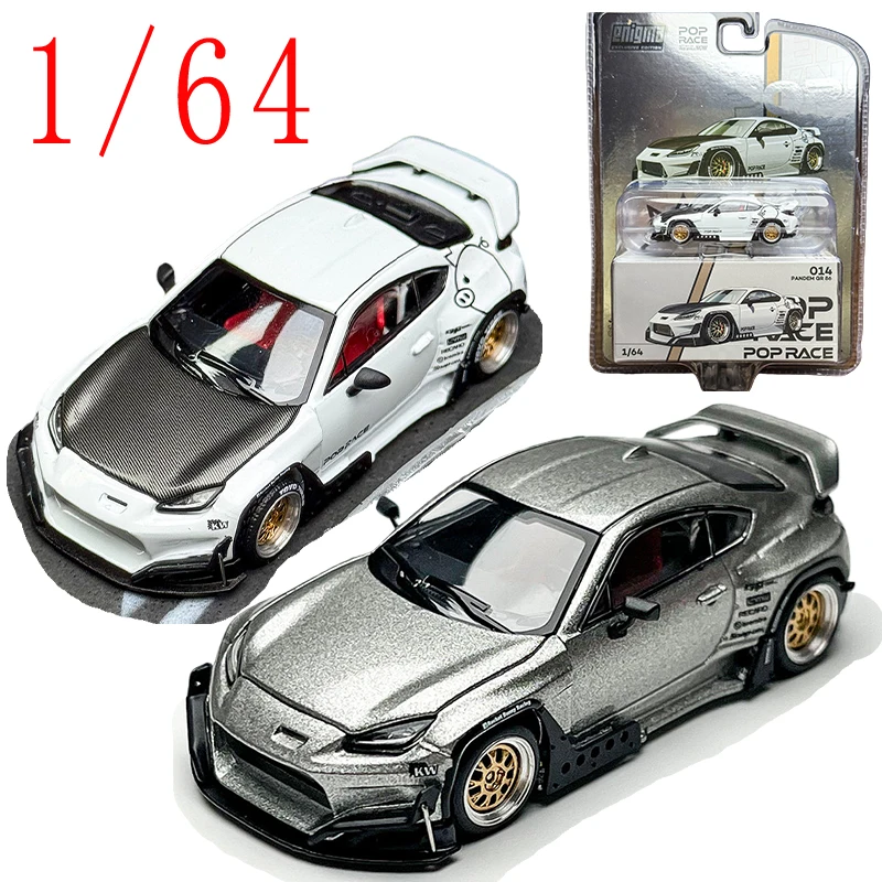 

POPRACE Diecast 1/64 Scale PANDEM GR86 Sports Car Model Alloy PANDEM GR86 Play Vehicles Model Gift Collection Display Piece