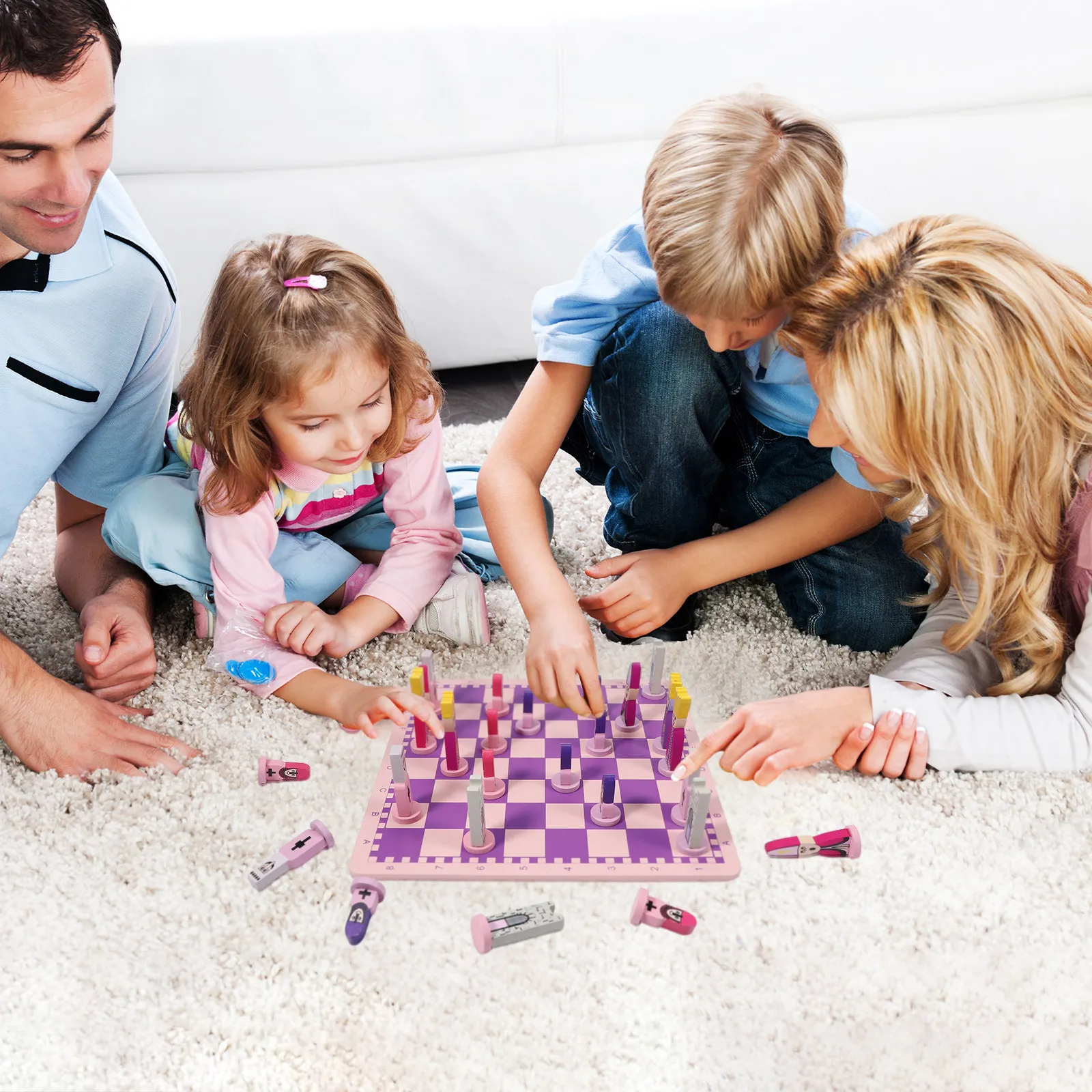 

1Set Premium Wood Chess Set Smooth Finish No Burrs Ideal for Children and Adults Foldable Learning Strategy Game Gift Idea