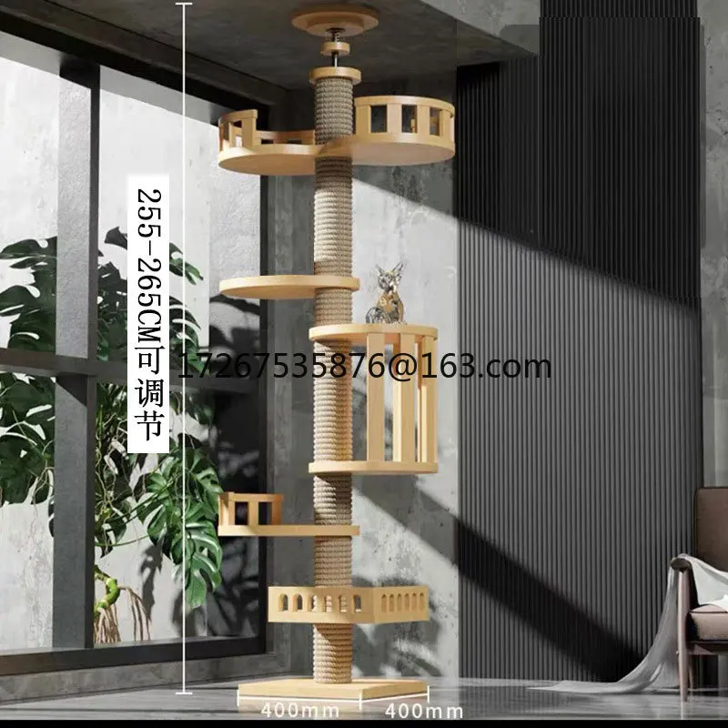 

Каркас для лазания для кошек, колонна из массива дерева, космическая капсула для маленькой квартиры, рамка для лазания для кошек, встроенная многофункциональная