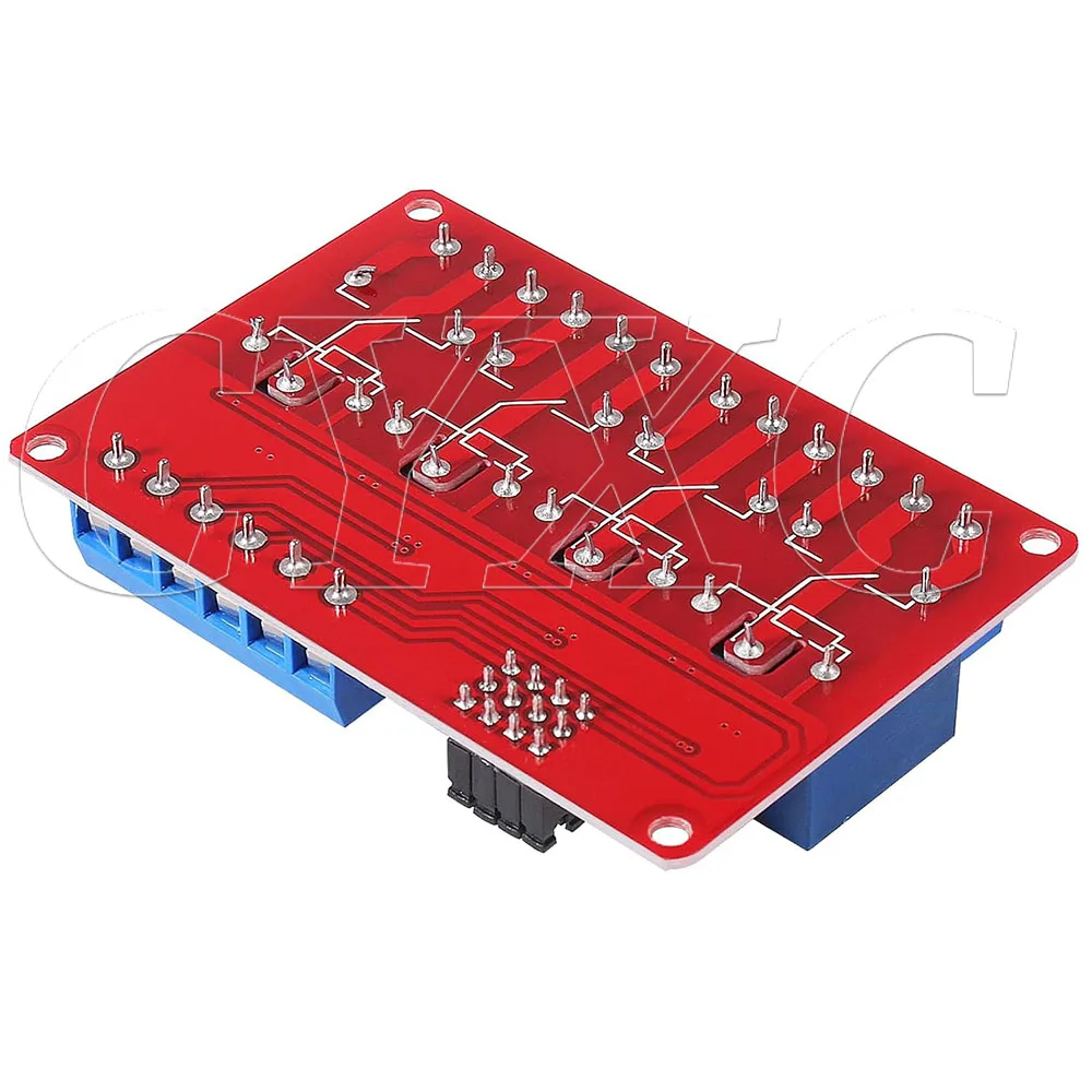 4 Channel 5V 12V 24V Relay Module with Optocoupler High or Low Level Trigger Expansion red Board for Raspberry Pi Arduino