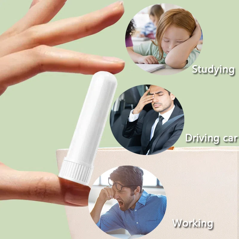 

Пустые белые пластиковые тубы-ингаляторы с хлопковым фитилём для эфирных масел, ароматерапии, портативные, для использования в носу, дорожный контейнер