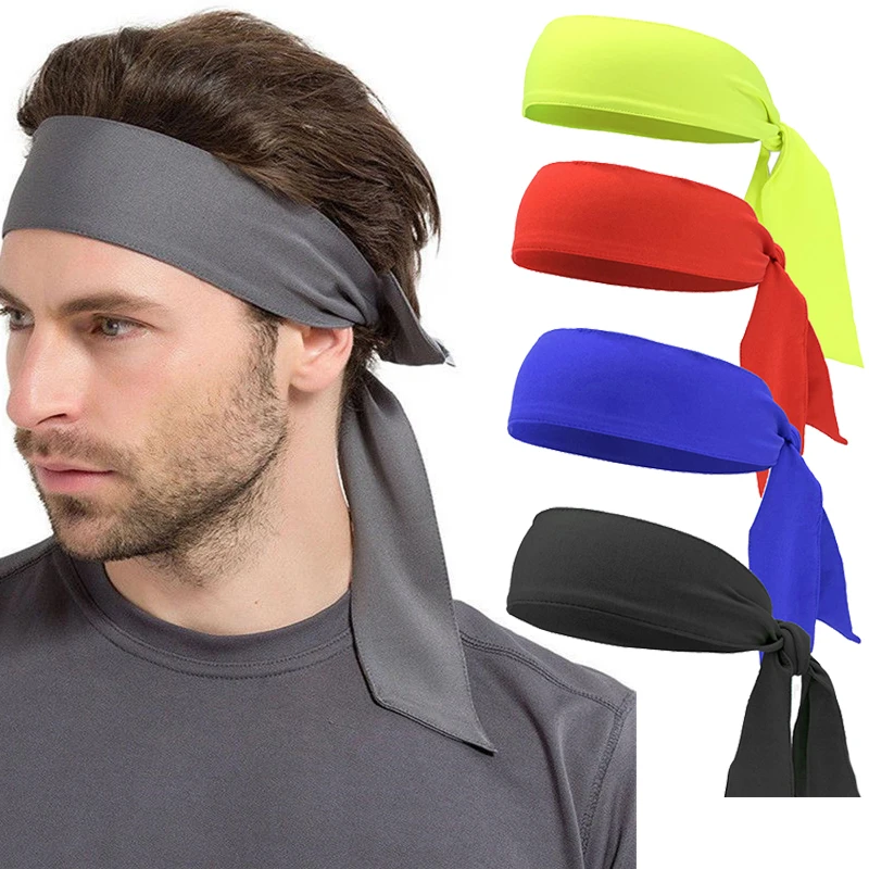 Cotton Spandex Hair Tie Men Hair Band Women Sports Tie Back Headband Sports Yoga Hair Ribbon Moisture Accessories Sweatband 2021