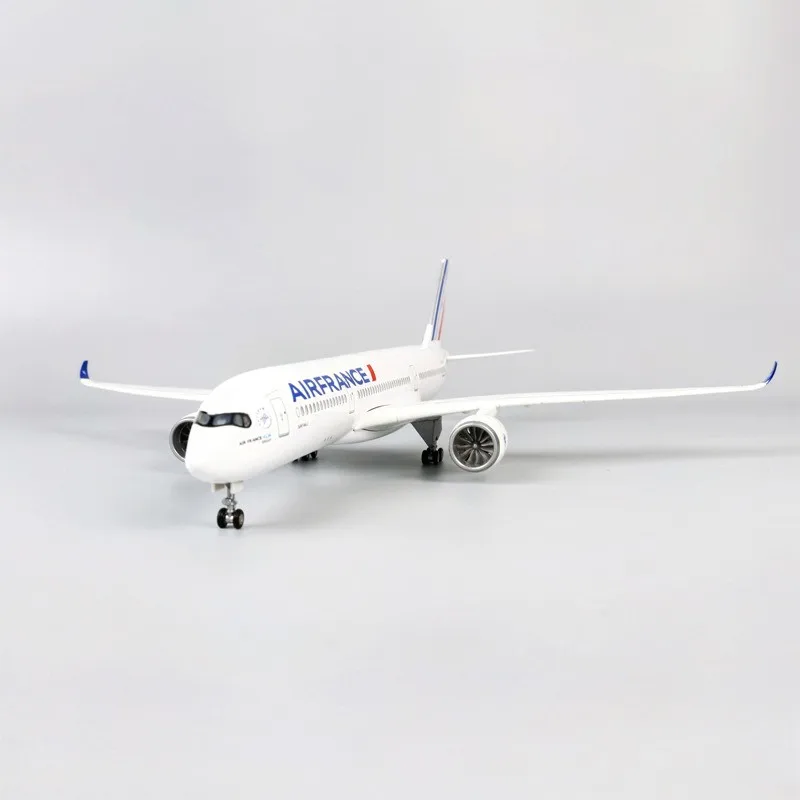 47cm Air France A350 Model Aircraft with Landing Gear Wheel Resin Diecast Machine Collected Model Building Kits Plane Toys view 2