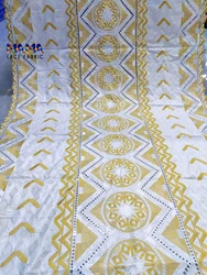 Bazin Riche Brocade Fabrics With Stones Mali African Women Wedding Dress Sewing Fabric White And Gold Basin Rich Material