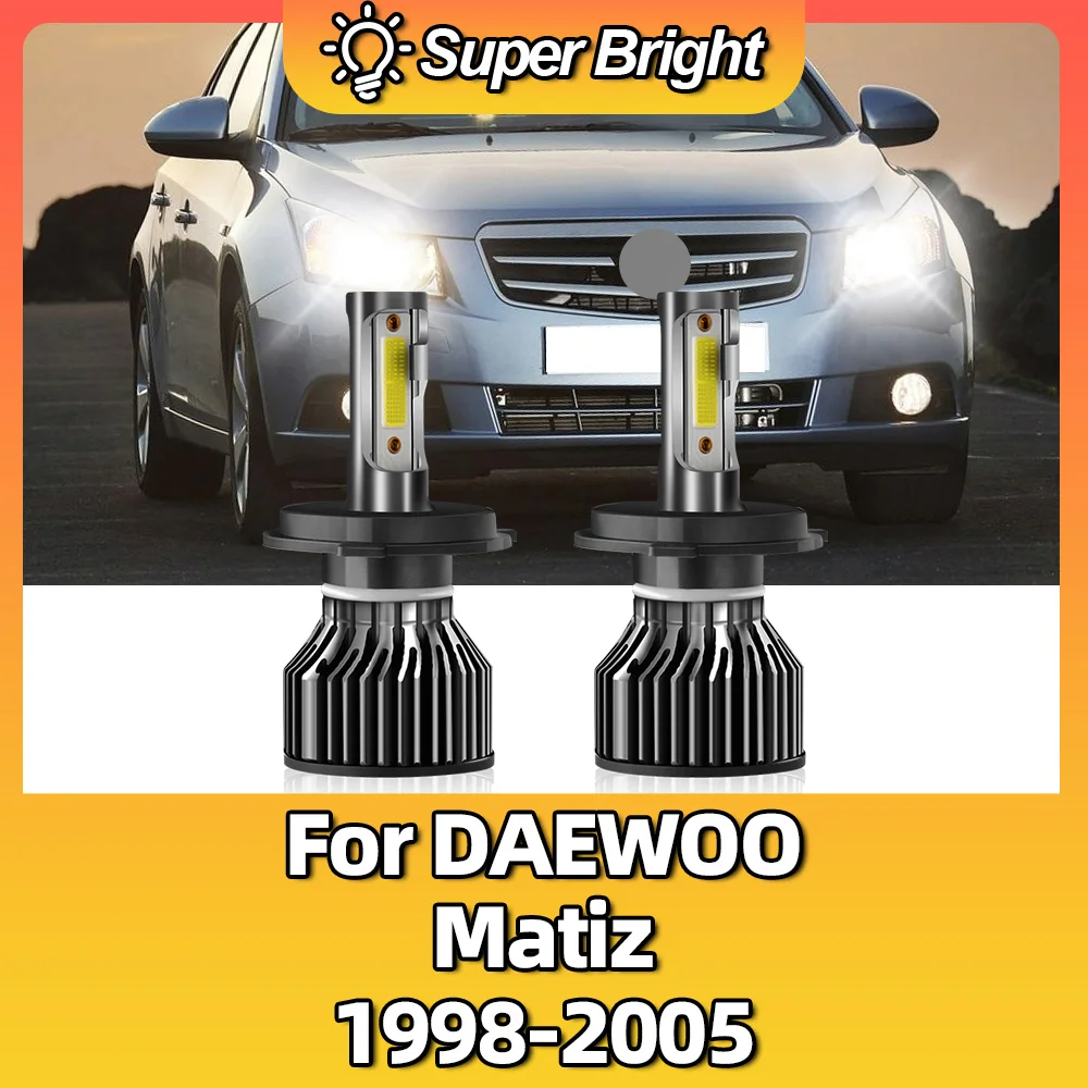 

2pcs H4 100W 10000LM LED 6000K White Lamp Car Headlight Bulbs Lamp 12V For DAEWOO Matiz 1998 1999 2000 2001 2002 2003 2004 2005