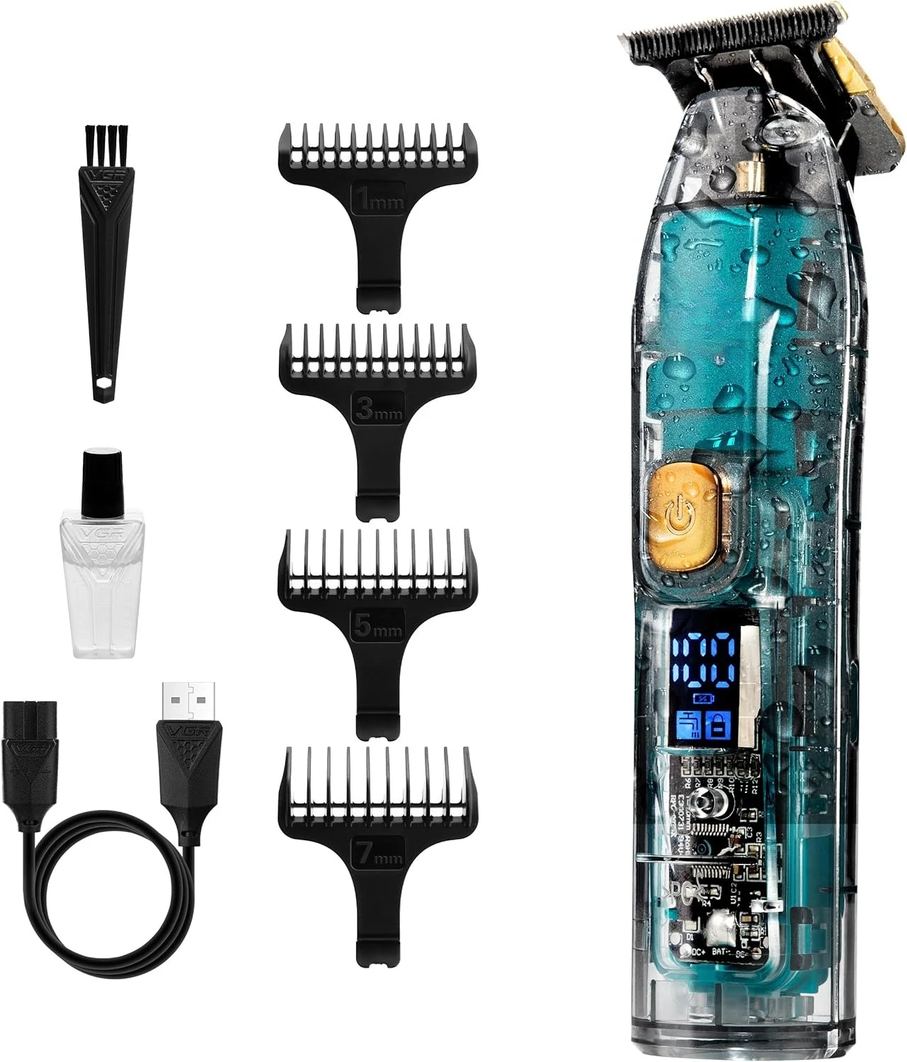 2026 New Upgrade Beard Trimmer For Men Rechargeable Cordless Hair Clippers - IPX7 Waterproof - 180 Min Battery - Precision C