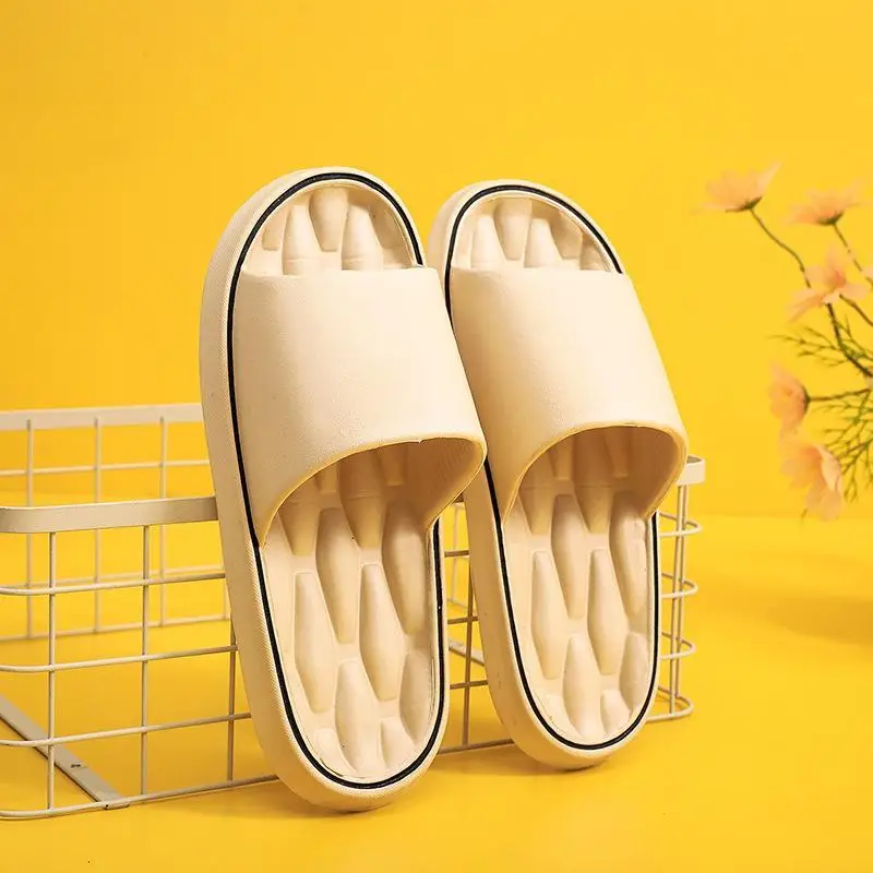 Modische superleichte Damen-Hausschuhe, rutschfeste EVA-elastische Schuhe, bunte Turnschuhe in der Tür, Badezimmer-Flip-Flops – Detail 24