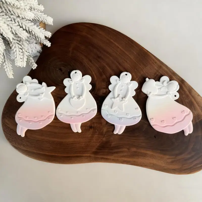 

Supplies 1pcs Christmas Tree Hanging Ornament Plaster Concrete Resin Mould Diy Angel Love Girl Silicone Mold Craft