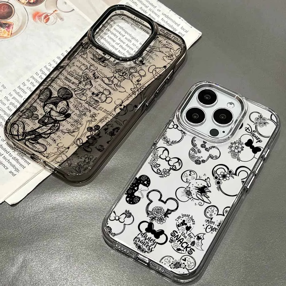 

Disney Mickey Mouse Logo Phone Case For Google Pixel 10 9A 9 8A 8 Pro XL Transparent Soft TPU Cover Creativity Shell