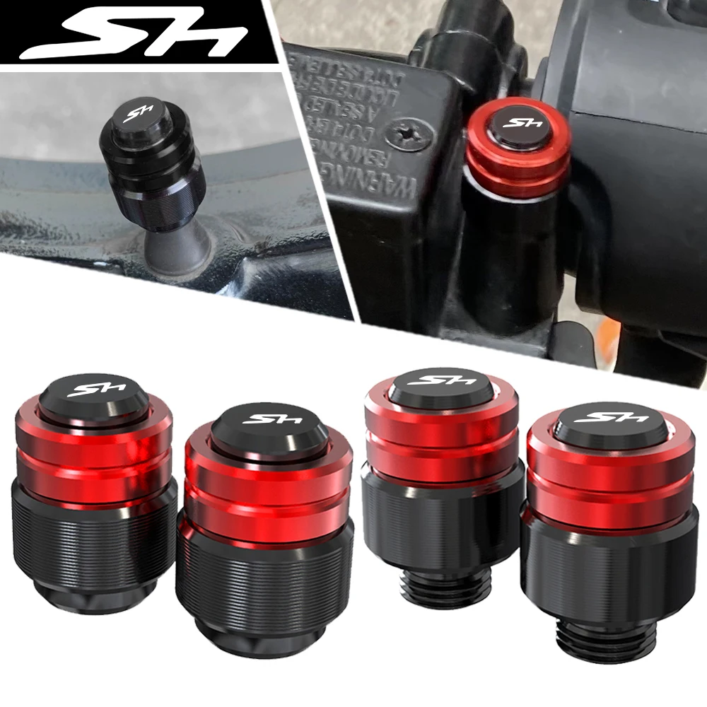 New Rearview Mirror Plug Hole Screw Cap Tire Valve Stem Caps Cover For Honda SH125 SH150 SH300 SH350 SH 125i 150i 300i 350i 2023