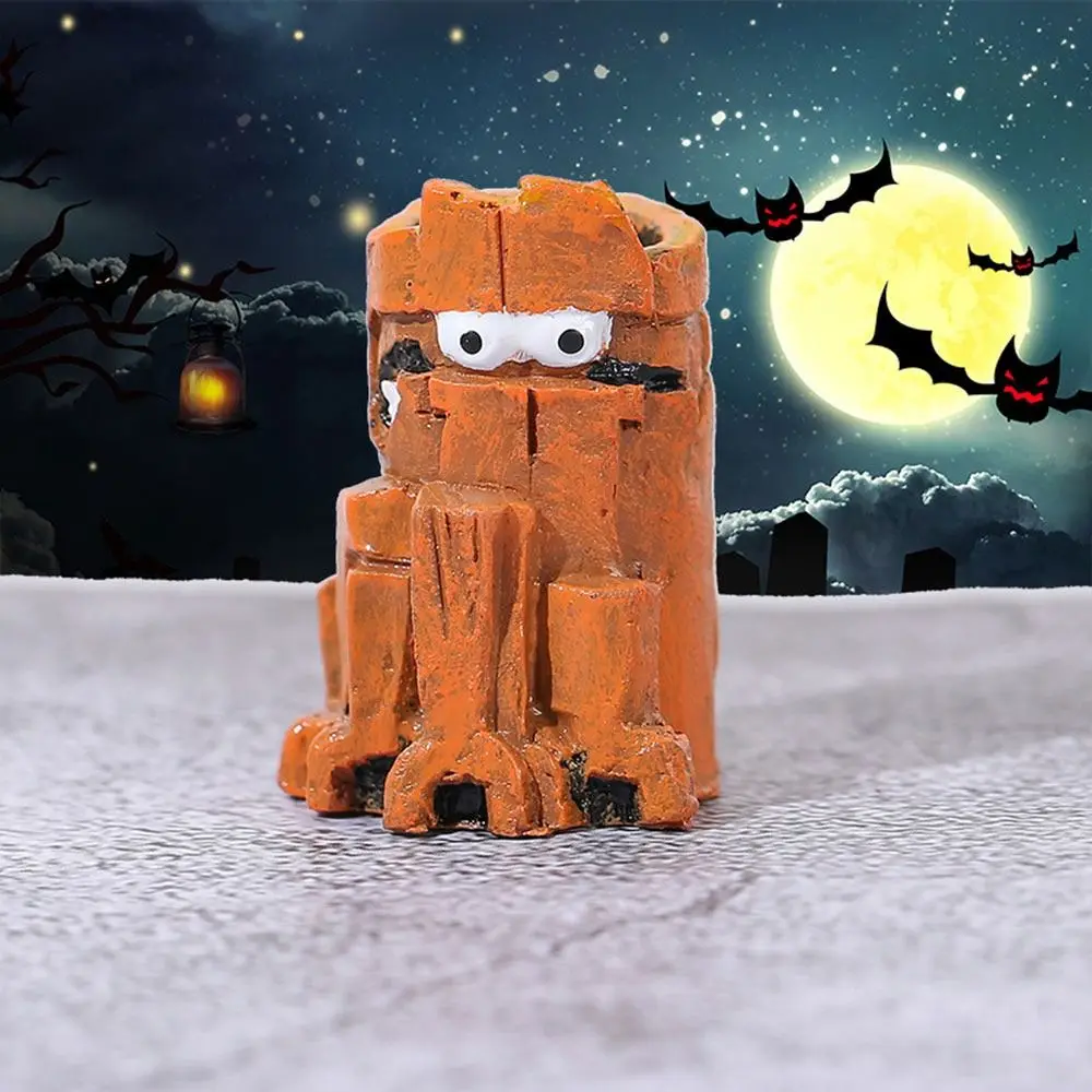 Halloweenowy miniaturowe drzewo kikut figurka mikro krajobraz z żywicy pulpitu figurek-knack bajki ogrodowa dekoracja samochodu