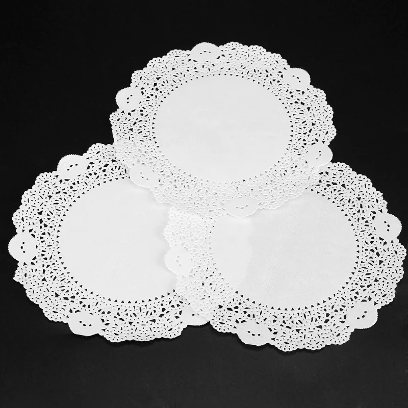 

180Pcs Hollowed Decorative Paper Doilies Cake Mat Crafts Wedding Party Decoration 10.5 Inch