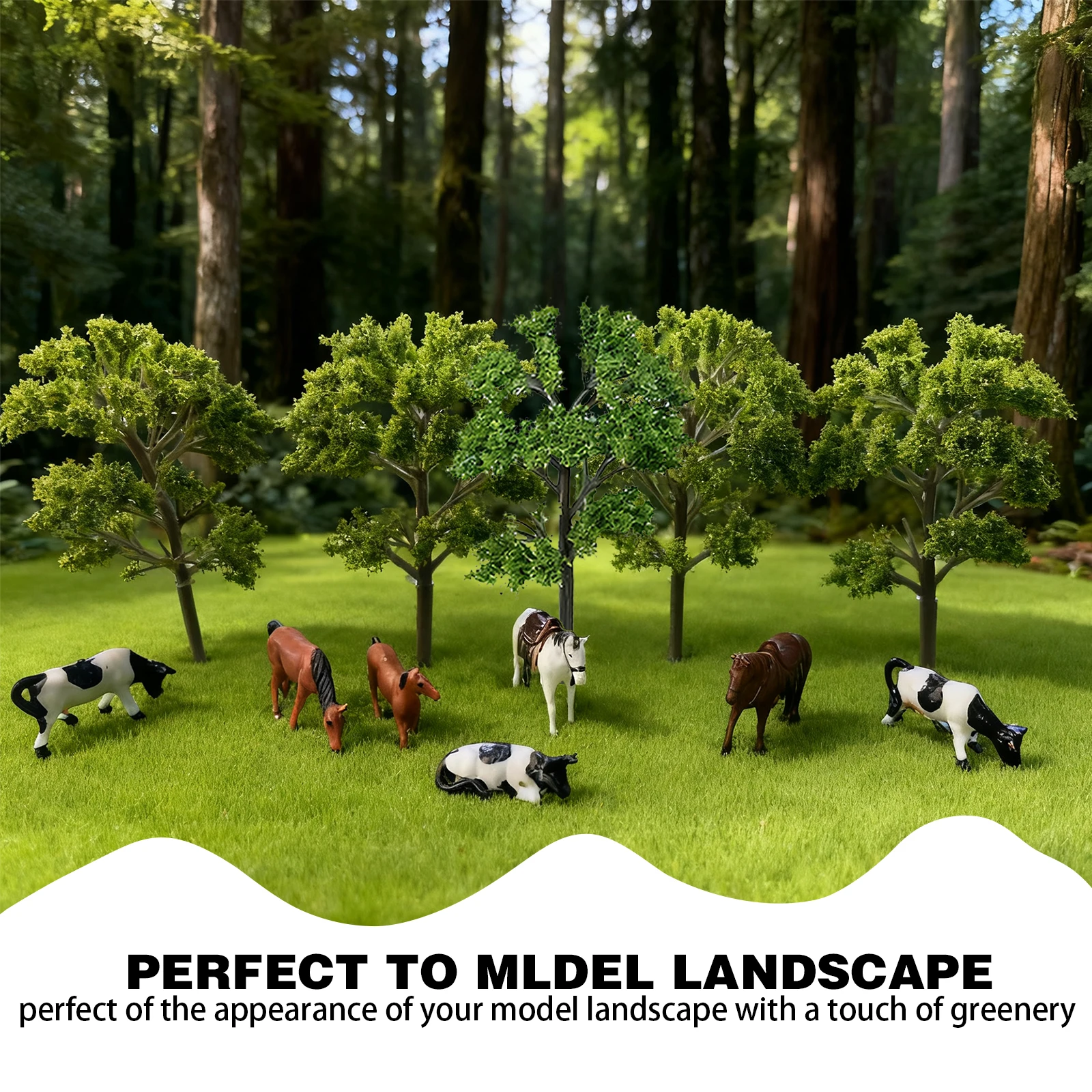 

5Pcs Miniature Model Trees Plastic Landscape Models for Diorama Craft Versatile DIY Decor