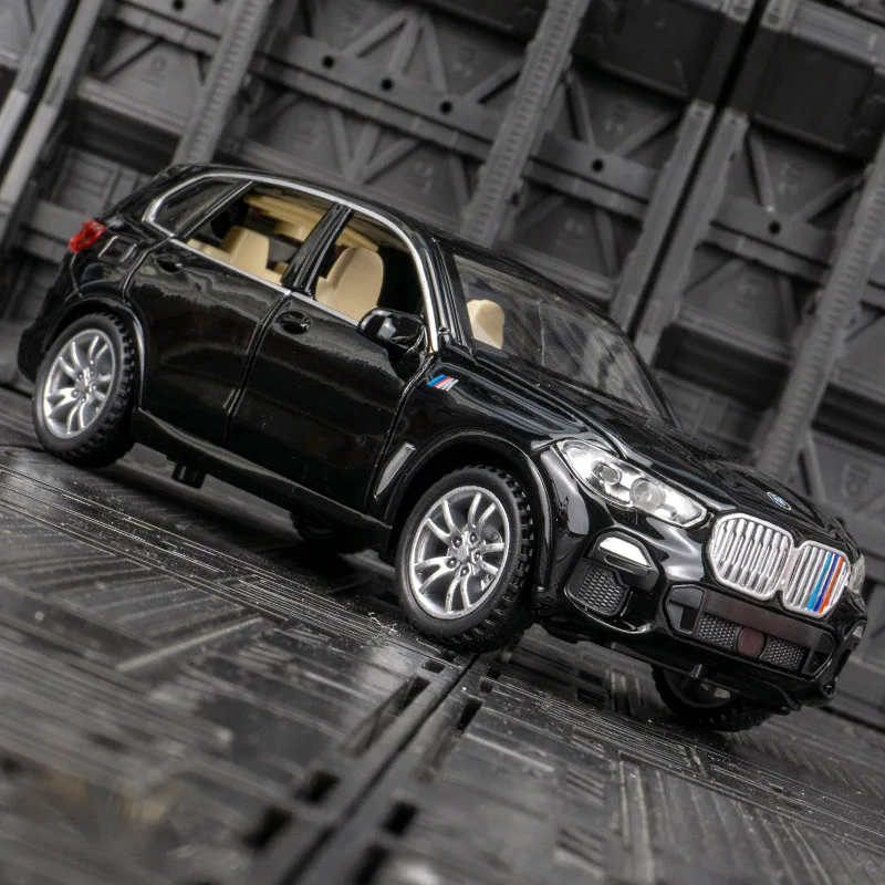 1:32 bmw x5 cidade suv fora de estrada carro liga modelo carro ornamento coleção porta e tampa do motor tronco pode abrir brinquedos das crianças