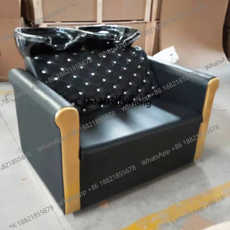 

Hair salon Shampoo bed Barber shop Double, sofa flush bed Simple sitting