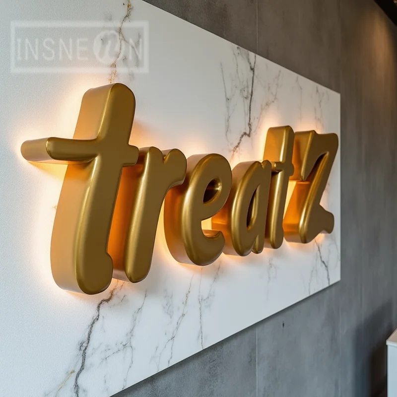 Custom Made 3D LED Light Up Sign Metal Letters For Storefront Business Outdoor Waterproof Illuminated Advertising Signage