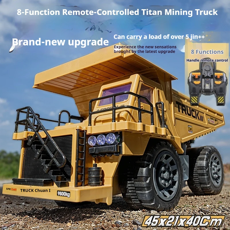 Alloy Rc Mining Dump Truck Toy, Heavy Haul Engineering Tipper Vehicle, Remote Control Transport Lorry For Boys New Model 2026