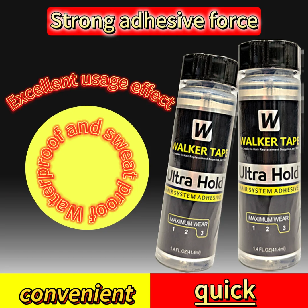 Walker fita ultra hold laço adesivo 1.4oz/41.4ml à prova dwaterproof água cosplay peruca reparação orelha barba sem costura adesivo rápido de longa duração