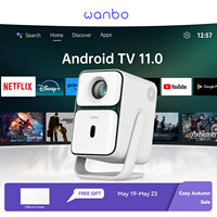 Wanbo T2 Ultra 1080P Projector Support 4K Andorid TV11.0 Proyector 500Ansi Home Beam Smart  Projector  120° Rotating Protable