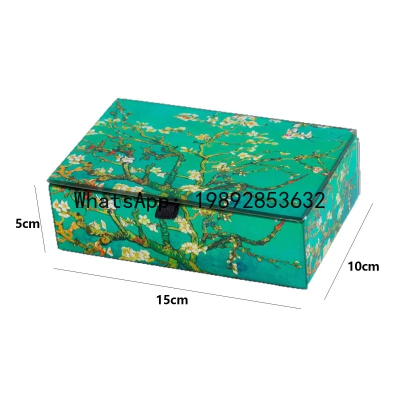 6. Delicate glass jewelry box, light luxury high-end jewelry storage box, jewelry packaging box.