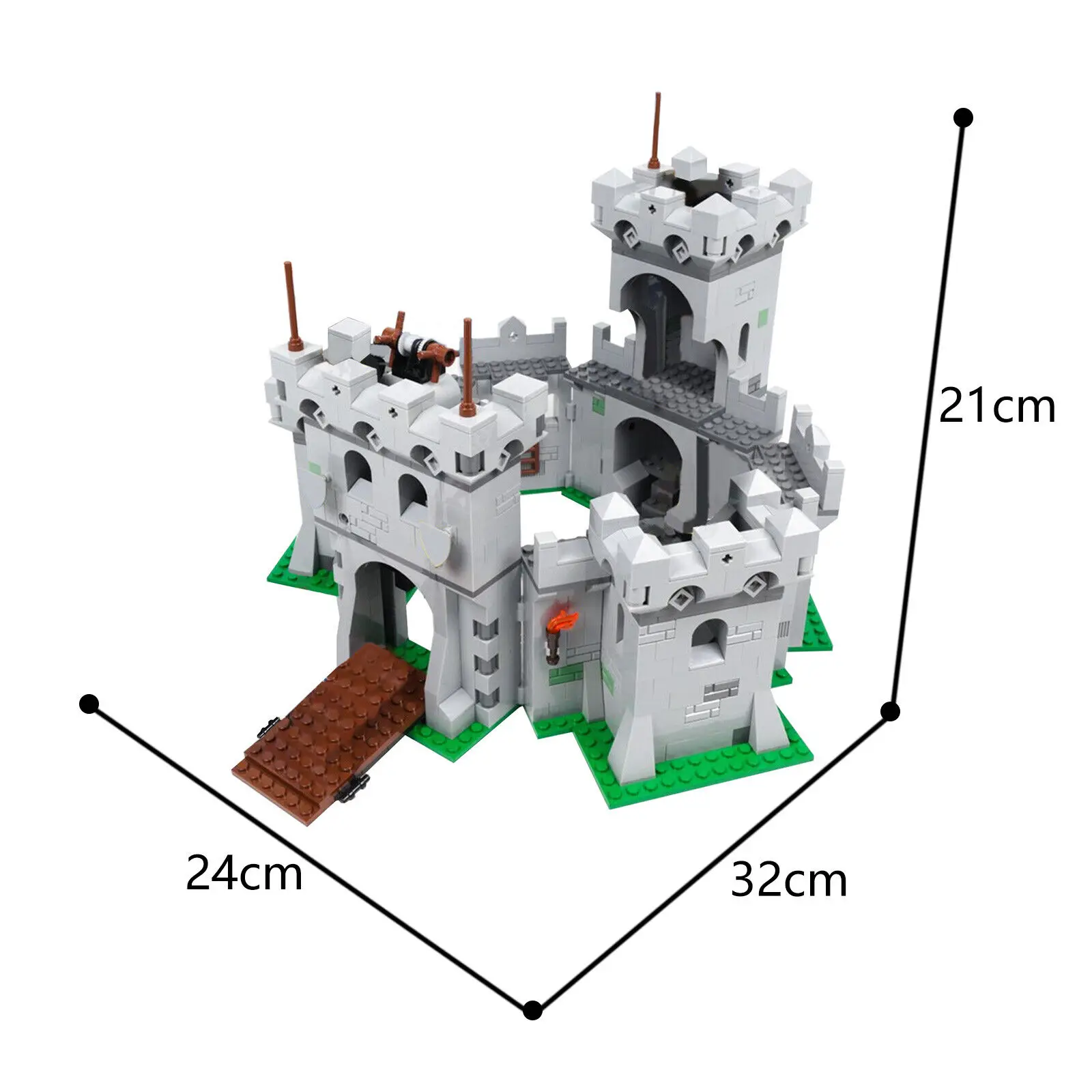 Modular Building: Playable Retro Style Castle Model 1765 Pieces MOC Build